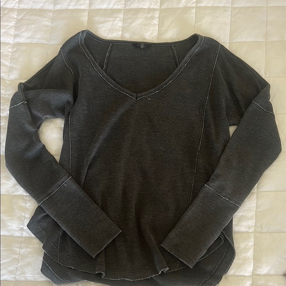 Lucky Brand Charcoal Knit Top